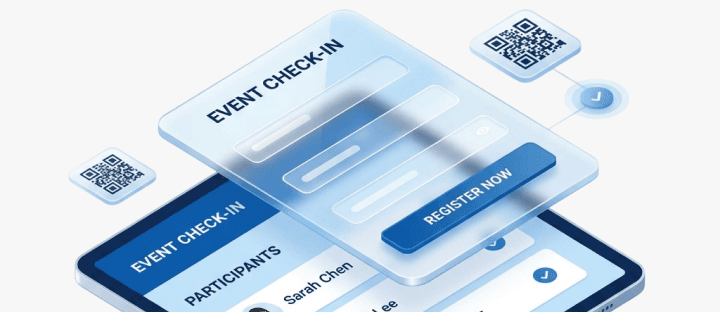 Event check-in and registration interface