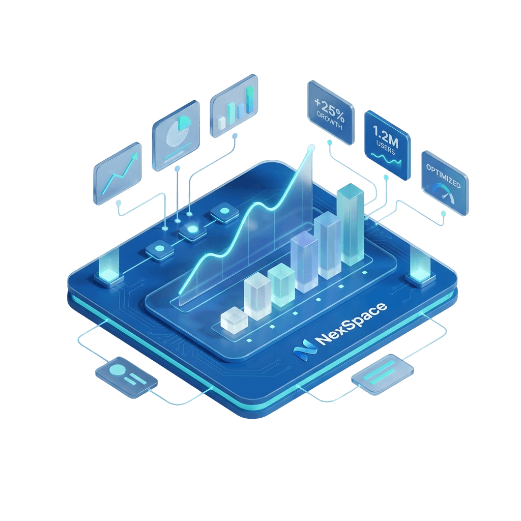 Analytics and reporting charts illustration