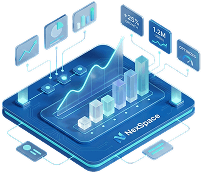 Analytics and reporting charts illustration